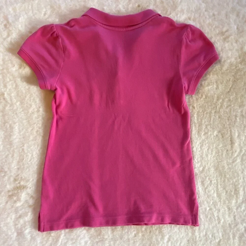 The Children's Place Girl's Short-Sleeved Polos size 7-8 Ruffle Detail, Uniform